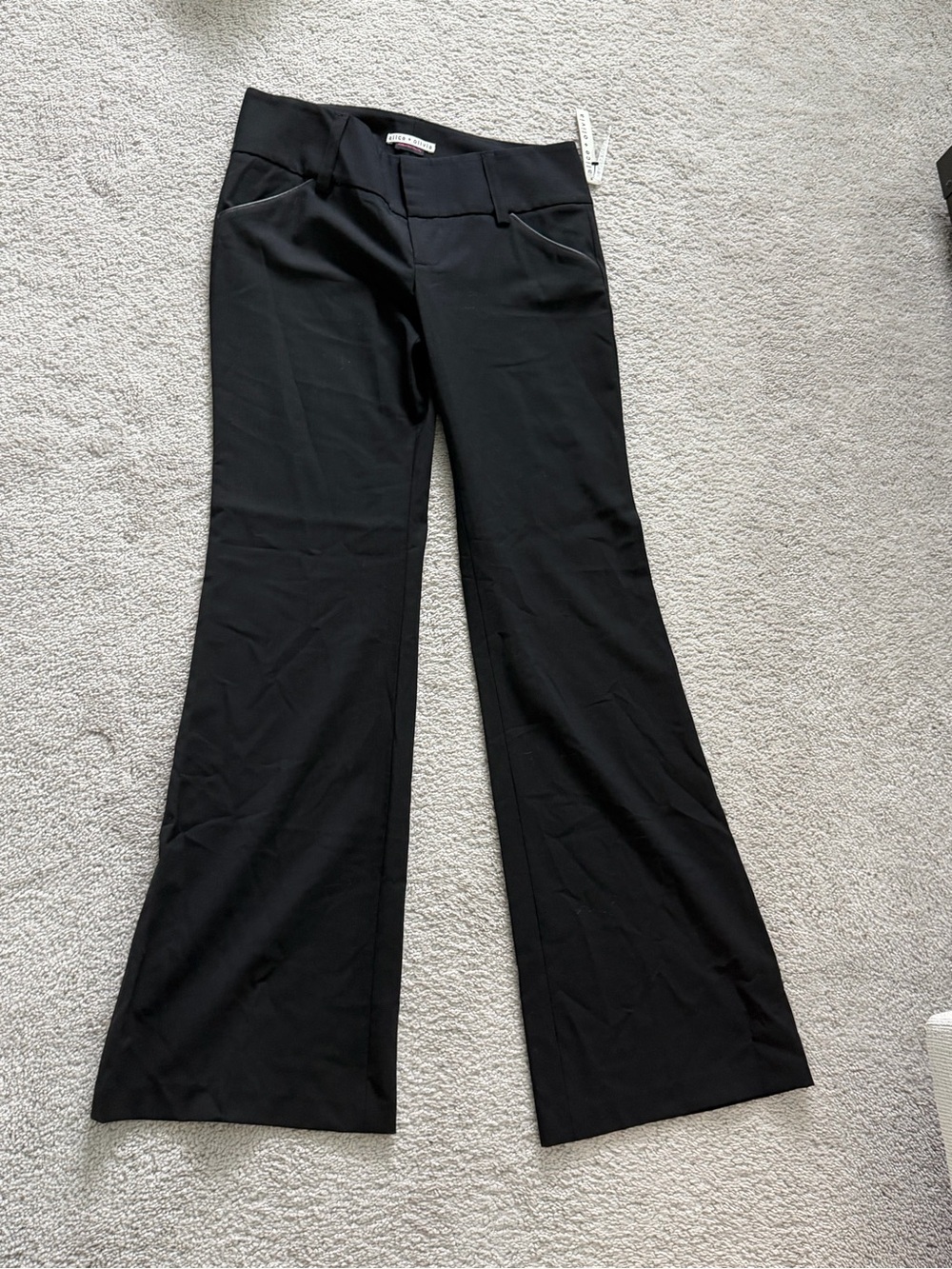 Alice + Olivia Black Flare Dress Pants - NWT